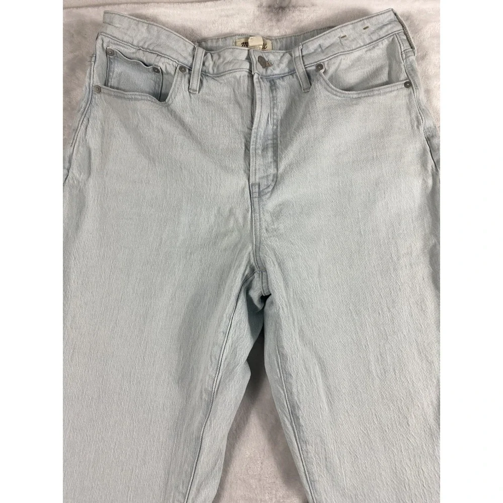 Madewell Jeans Women Sz 32T (33x31) Light Wash Textured Curvy Perfect Vintage